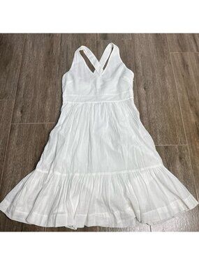 Ann Taylor White Mini Dress Petite 4 Elegant Classic
